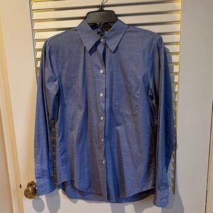 Theory Women's Blue Button-Down Shirt size Small-Petite